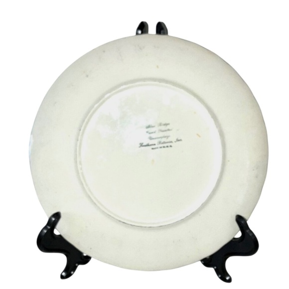 Blue Ridge Southern Potteries Hand Painted 10" Plate with Florals Scallop Edge - Picture 3 of 4